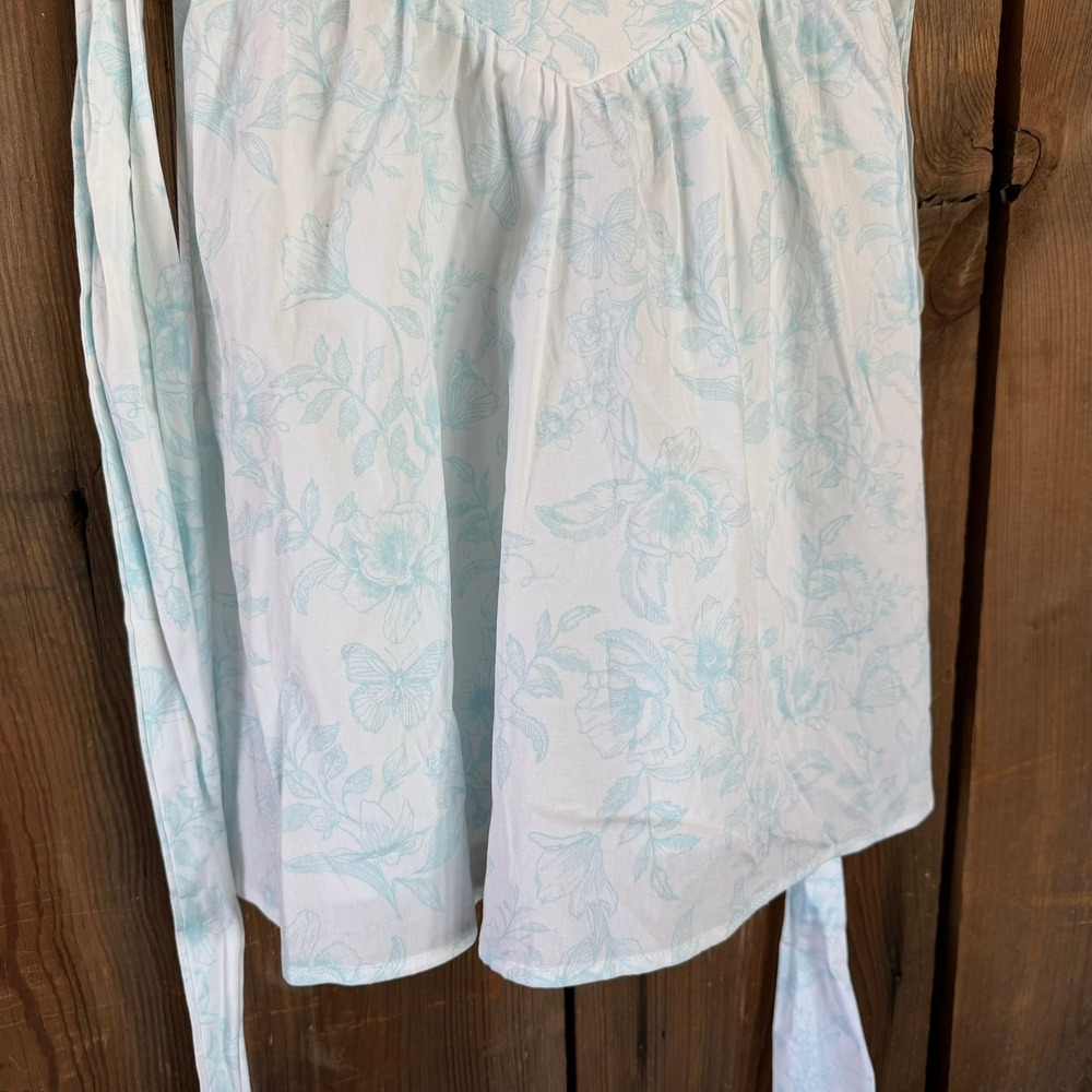 Wild Fable Dress Floral Butterfly Cottagecore Women Size XS White Blue Sun Dress - Picture 6 of 9